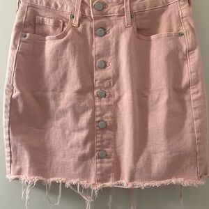 Old Navy Pink Button-Up Mini Skirt